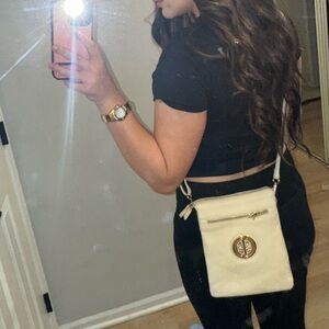 Elegant Cream Crossbody Bag